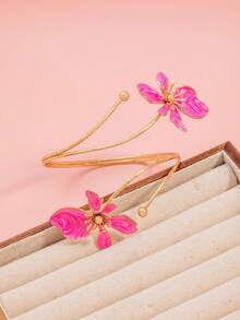 1pc Women's Vintage Multilayer Wrapped Metal Texture Line Bracelet, Fashionable High-End Arm Cuff - Multicolor 22 - View 6