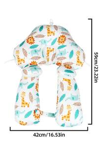 1 chiếc gối em bé cải tiến, gối hai mặt đa năng cho trẻ sơ sinh, in hình động vật hoạt hình dễ thương và lá cây, mềm mại và thoải mái, giúp điều chỉnh hình dạng đầu, phù hợp cho trẻ sơ sinh, dùng được cả bốn mùa. - Sư tử và hươu cao cổ - Xem 6