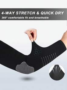 1至4双装 - 新款高弹力护臂，男女通用防紫外线护臂，透气护臂，运动压缩护臂，可覆盖整个手臂，适合高尔夫、骑行、户外活动和日常使用。 - 彩色 - 查看 4