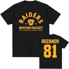 TV Heated Rivalry Llya Rozanov 81 Boston  Tee Women Men Clothing Short Sleeve Cotton Fashion T-Shirt Graphic Print TShirt - 黑色 - 查看 10