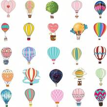 50 Pcs Dreamy Hot Balloon Stickers, 1.96 - 3.15inch Cartoon Fairy Tale Decorative Stickers, Self - Adhesive Scrapbooking, '' Room Decoration, Party SetupHot Balloon - Hot Air Balloon - View 6