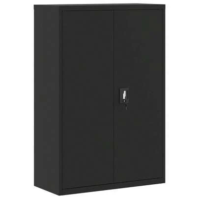 vidaXL Schwarzer Aktenschrank 90x40x140 cm Stahl