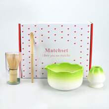 4pcs Japanese Ceramic Matcha Bowl Tea Set, Ideal For Christmas, Thanksgiving, Mother's Day Gifts, Matcha Green Tea Set - Multicolor - View 3