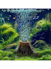 1. Volcano Shaped Aquarium Air Pump With Volcano Eruption Bubble System - ABS Plastic Oxygen Pump And Rock Air Stone, Suitable For Fish Tank, Compatible With Air Pump, Suitable For Freshwater/Saltwater Aquarium, Easy Installation (Fits Most Air Pumps) - A - View 13