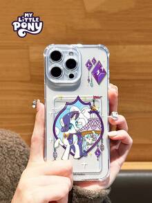 MY LITTLE PONY Official Genuine Phone Case, Card Holder Phone Case, Shock-Proof & Scratch-Resistant Phone Case Compatible With IPhone 17, 17 Pro, 17 Pro Max, 11, 12, 13, 14, 15, 16 Pro, 16 Pro Max, 14 Plus, 15 Plus, 16 Plus, XR, XS Max, Women's Exclusive Phone Case - Clear - View 1