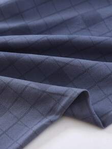 1 Piece Of Men's Spring And Autumn New Home Pants, Simple And Leisurely Blue Plaid Retro Style, Loose And Comfortable Home Clothes, Leisure Fashion Pl Sleep Pants, Men's Home Suit Pants - Multicolor - View 3