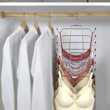 1个装背心衣架，文胸收纳架，节省空间悬挂式运动文胸内衣架，衣橱整理收纳神器，大学公寓必备，银色