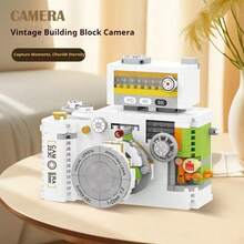 Multi-Colored Creative Building Block Toys, Adult Version Digital Camera Assembly Model, Retro Ornament, Birthday Gift, Digital Camera Building Block High-Value Ornament Model Toy, Assembly Model Toy, High-End Desktop Ornament. - Multicolor - View 10