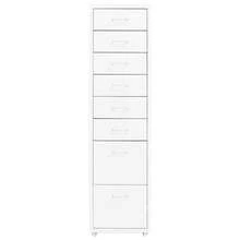vidaXL Mobile Classeur Bianco 28x41x109 cm Metallo - Bianco - Visualizzare 3