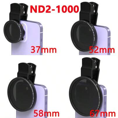  KnightX Phone Holder Clip ND2-1000 ND2-400 ND400 Clamp For All Smartphones Mobile Phone Slim 10-Stop Fixed Neutral Density ND Filter Ideal For Long Exposures Variable