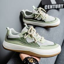 Zapatos deportivos de malla transpirable nuevos de verano para hombres, zapatos de correr casuales versátiles y modernos, ligeros, antideslizantes y acolchados de malla - Verde - Ver 6