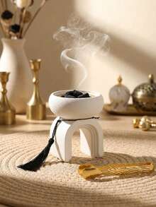 一套树脂材质的阿拉伯风格黑白双色香炉及香薰扩散器。这款优雅的香炉是完美的家居装饰品，也是周年纪念日或新娘的独特礼物。 - 彩色 - 查看 12
