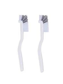 1/2/3pcs Crevice Cleaning Brush Set, White Plastic Multi-Purpose Cup Brush, Stiff Bristle Cleaning Tool, Suitable For Kitchen, Bathroom, Corners, Tile Gaps, Sink, Cups, Teapots, Bottles, Blenders, Etc. - White - View 8