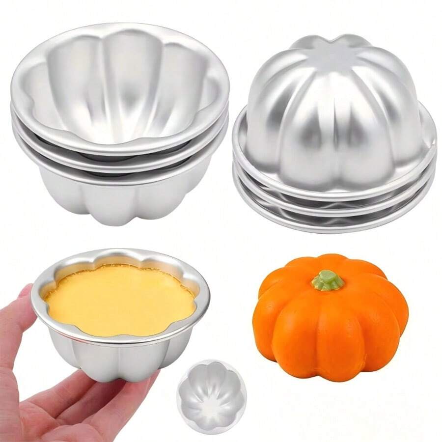1pc/5pcs/10pcs Petal Shaped Pudding/Jelly Mold, Caramel Jelly Mold, Dessert Mold, Baking Bag Mold, Suitable For Cupcakes And Jelly Molds - Perfect For Home Baking, Ideal For Thanksgiving, Valentine's Day And Family Gatherings - Multicolor - View 1