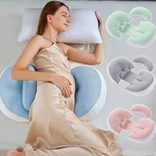 1pc Ergonomic Pregnancy Side Sleeper Pillow - Provides Full Body Support For Back, Abdomen, Hips And Waist - Adjustable Maternity Pillow, Comfortable Fit