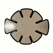 1个可重复使用的不粘硅胶面包发酵烘焙垫，圆形食品糕点面团垫，带防滑边缘，适用于9.5 x 5英寸面包模具，易于清洁的烘焙配件