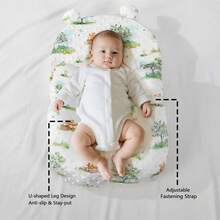 1pc Inclined Pillow, Anti-Spit Milk Slanted Pad, Baby Care Pillow, All-Season Breathable Newborn Anti-Choking Milk Leakage Feeding & Sleeping Pillow - Multicolor - View 5