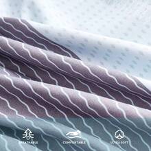 de futn con cierre para colchn de futn japones, sper suave y lavable a mquina, tamao individual Full Queen - Rayas grises verdes Dob - Ver 4