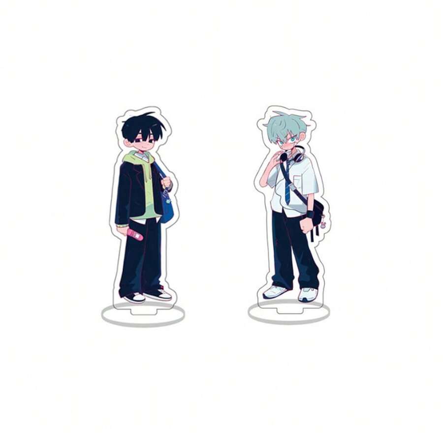 1/2个外星人动漫角色亚克力立牌，动漫迷生日礼物，色彩鲜艳的插画，精细的设计，动漫周边商品