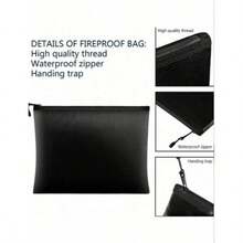 Chiếc túi đựng tài liệu chịu nhiệt và chống cháy màu đen này được làm từ sợi thủy tinh silicat, là vật dụng không thể thiếu cho gia đình và văn phòng. Nó phù hợp để đựng hồ sơ, hóa đơn, hộ chiếu, tiền mặt và các vật có giá trị. - Nhiều màu - Xem 5