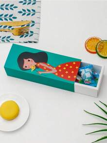 5个迷你糕点盒，烘焙食品包装盒，适用于饼干、糖果、马卡龙、月饼等，适合婚礼、节日、派对小吃等场合。