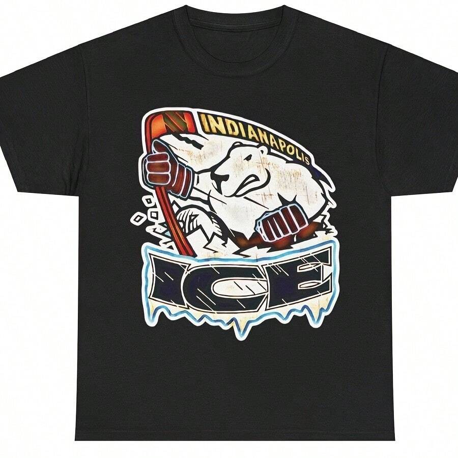 Indianapolis Ice Indiana Hockey Team T-Shirt - Yellow - View 1