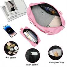 5-Piece Luggage Set With Travel Bags, Expandable Hard-Shell Suitcases With Multi-Directional Wheels, Peach Pink - Pink - View 5