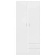 vidaXL Garde-robe Blanc 80x52x180 cm Bois d'ingénierie - Blanc - Voir 6