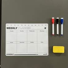 Magnetic Refrigerator Calendar, Smooth Erasable Surface, Practical Calendar, Multiple Style Sets Available - Whiteboard, Ideal For Kitchen Organization, Meal Planning, Family Planning, Reminders And Fridge Notes - Multiple Specifications - View 8