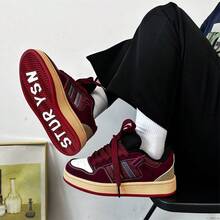 女士小众百搭休闲厚底鞋，美式复古德式训练运动厚底鞋，2026春季新款小众复古休闲厚底鞋 - 紅色 - 查看 4