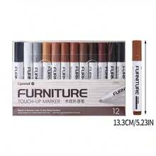 12-Color Wood Grain Marker Pens, Waterproof Non-Fading Furniture Touch Up Paint Markers, Scratch Repair Pens For Hardwood Floors, Laminate, Composite Flooring - Marker Pen - View 6