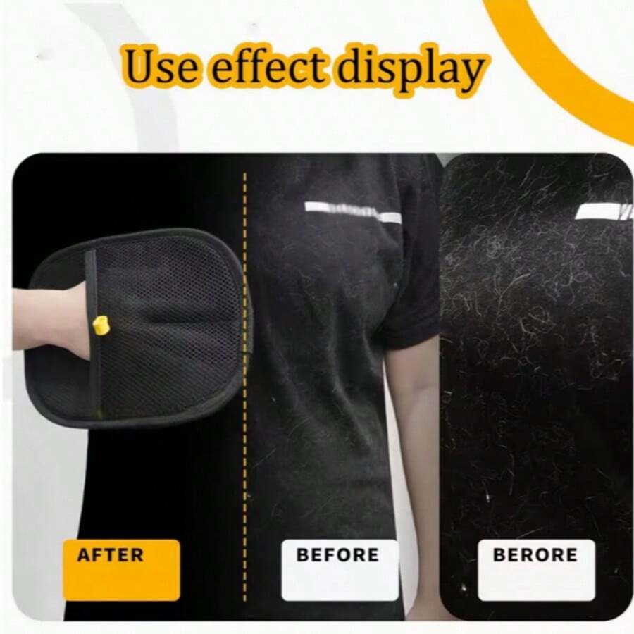 1pc Pet Hair Removal Glove – Reusable Fur Cleaning Glove For Cats And Dogs, Effectively Removes Pet Hair From Carpets, Sofas, Pet Beds And Furniture, Easy To Use Household Cleaning Tool - Multicolor - View 1