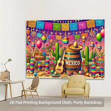 1 pieza de pancarta plana 2D, pancarta de fondo de escena de celebración vibrante llena de colores y ambiente alegre, telón de fondo de fotografía de poliéster multifuncional, adecuado para fiestas de cumpleaños, celebraciones festivas y eventos al aire libre - 1 PCS (1 pieza) - Ver 3