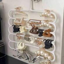 1/3pcs Multi-Functional Non-Slip 5-Tier Closet Organizer Rack, Tie Rack, Scarf Rack, Hair Accessory Rack, Practical Home Storage Tool, Space Saving, Neat And Tidy(Random Color) - Multicolor - View 7