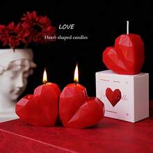 1 cây nến hình trái tim, nến thơm trị liệu, quà tặng tạo không khí, quà tặng ngày lễ tình nhân, quà tặng đám cưới. Nến thơm hình trái tim, thích hợp để trang trí nhà cửa, văn phòng, đám cưới, quà tặng ngày lễ, v.v. - Nhiều màu - Xem 2
