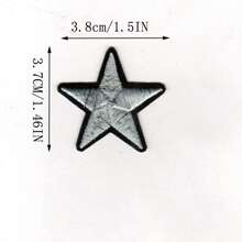 10 piezas de parches bordados con forma de estrella, adecuados para ropa, bolsos, zapatos, sombreros, decoración del hogar, con plancha - Multicolor - Ver 2