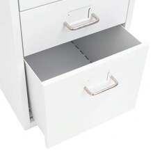 vidaXL Mobile Classeur Bianco 28x41x69 cm Metallo - Bianco - Visualizzare 6