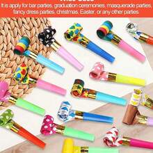10pcs-Party Blower, Colored Noise Generator, Squawkers Tassel Noise Generator For Party Playing, Birthday Noise Generator, Birthday Horn Blowing Party Whistle, Suitable For Graduation Ceremonies, Party Events, Christmas, Easter And Other Parties,Christmas - Multicolor - View 5