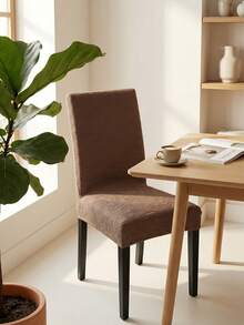 Stretch Chair Cover – Elastic, Washable, Non-Slip, Stain Resistant, Modern Design Made In Turkey - Brown - View 2