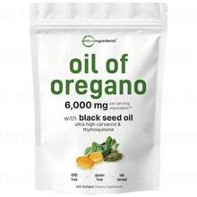 MicroIngredients Combined Oregano Oil And Black Seed Oil Supplement - Oregano Oil - View 1