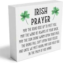 St. Patrick's Day Kitchen Decorations - Clover Cafe Irish Coffee Wooden Box Sign For St Patrick's Day Home Kitchen Cafe Shelf Wall Decor.Jpg - White - View 2