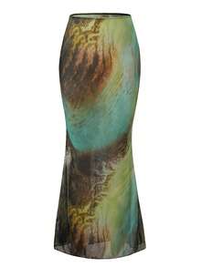 新款欧美风三件套：网纱侧系带泳裤、性感挂脖比基尼上衣和沙滩长裙，夏季度假必备 - 綠色 - 查看 6