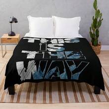 This Is The Way Classic Mandalorian Throw Blanket - Ultra Soft Flannel Blanket For Couch, Bed And Sci-Fi Decor,  Quote Design, Cozy Gift For Fans And TV Series Collectors - 主圖顏色 - 查看 1