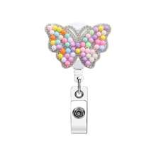 1pc Easter Bunny, Pearl, Rhinestone, Butterfly, Heart Shape Retractable Badge Reel Lanyard, Suitable For Doctors, Nurses, Office Staff, Parties, Back To School, Easter, Valentine's Day Gifts - Multicolor - View 7