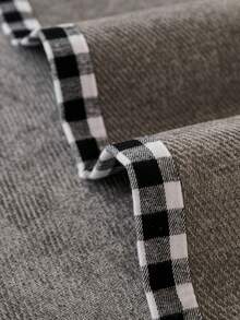 1件格子边沙发垫套，四季通用灰色沙发保护套，宠物防抓沙发套，宠物友好型沙发保护套，卧室/办公室/客厅家具套（枕套、靠背套和扶手套需另购） - 灰色 - 查看 7