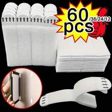 36pcs/24pcs/18pcs/1pc Removable Frame Hanging Hooks Replacement Strips, Hook And Loop Fastener, No Residue After Removal, Suitable For Frames, Sockets, Remote Controls, Hooks, Home & Bathroom Hanging Tools, Birthday & Graduation Gifts