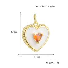 1件铜质壁龛奢华心形吊坠，用途广泛，可DIY制作手链、项链、耳环、包包挂饰等，亦可作为配饰或情人节礼物。 - 彩色 - 查看 2