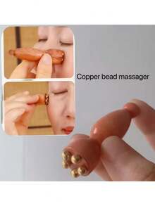 1pc Facial Massage Tool - Brass Lotus Shaped Face Gua Sha Scraping Board, Can Be Used For Acupressure And Stretching, A Facial Massage And Stretching Tool, Lotus Shaped Facial Massager - Multicolor - View 1