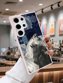 Elegance Black White Dual Horses Portrait Background Unique Luxury Equine Art Magnetic Phone Case, Vintage Pattern Gift Classic Contrast Accessory,Horse Year Gifts For Friends,Compatible With Iphone 17 Pro Max 17pro 17Air 17 16 15 14 13 12 11 X XS XSMAX Plus Pro ProMax S25Ultra S25 S24 S23FE S22 Plus FE Case - 黑色 - 查看 6
