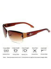 New Square Glasses Ladies Fashion Design Classic Men's Glasses MMYZ - C3 - 查看 4